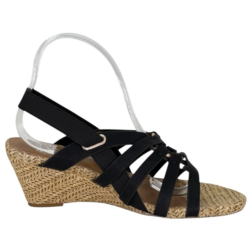 White Mountain Ataps Black Faux Leather Strappy Womens Sandals Size 8M - Picture 5 of 15